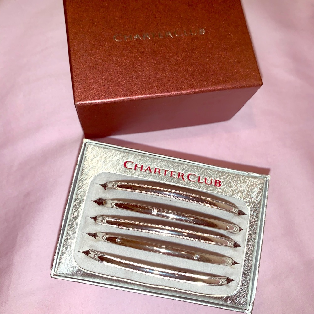 Charter club silver bracelets